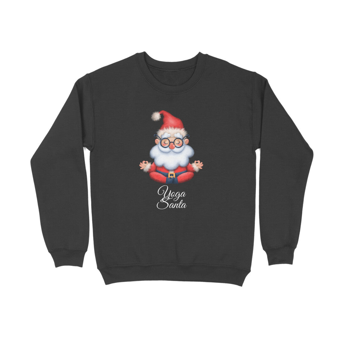 Yoga Santa - Unisex Black Sweatshirt