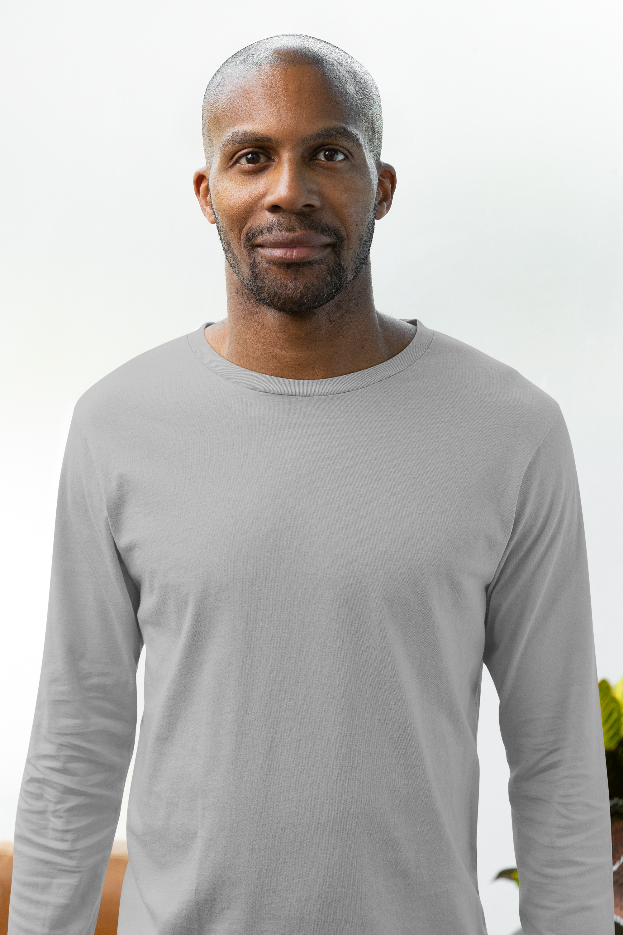 Men's Melange Grey Full Sleeve T-shirt