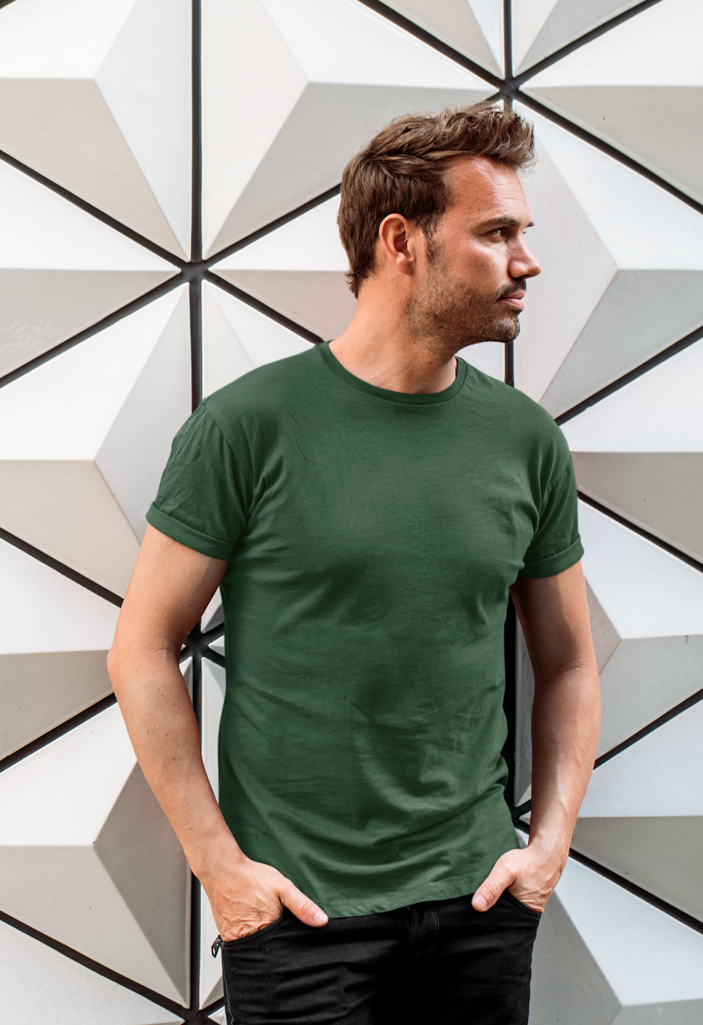 olive green t shirt