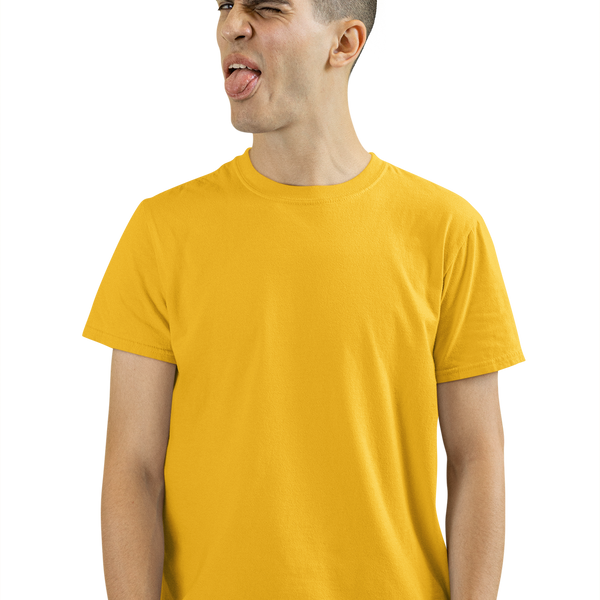 Plain yellow shirt back best sale