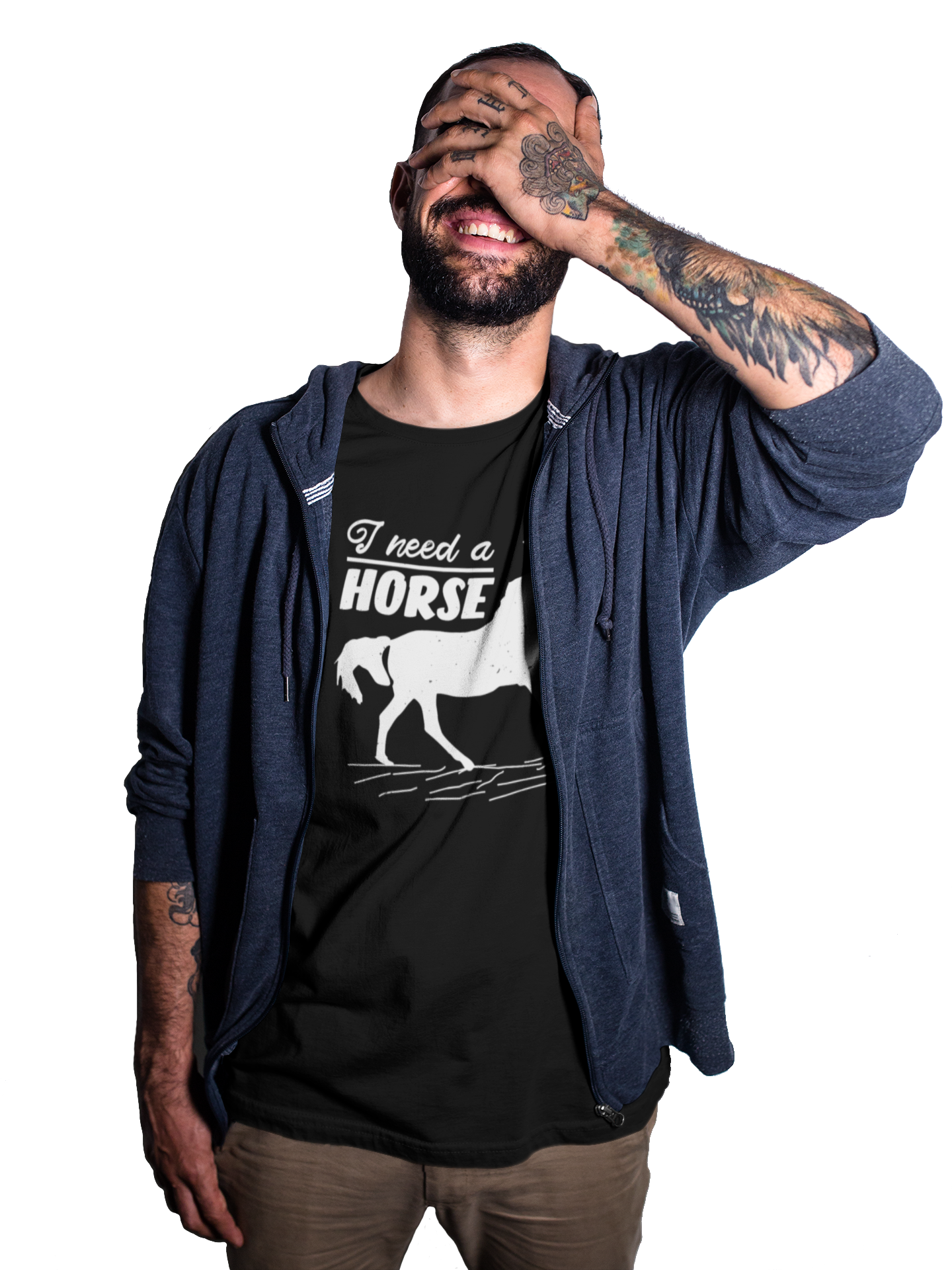 TNH - Men's Round Neck Tshirt - I Need a Horse