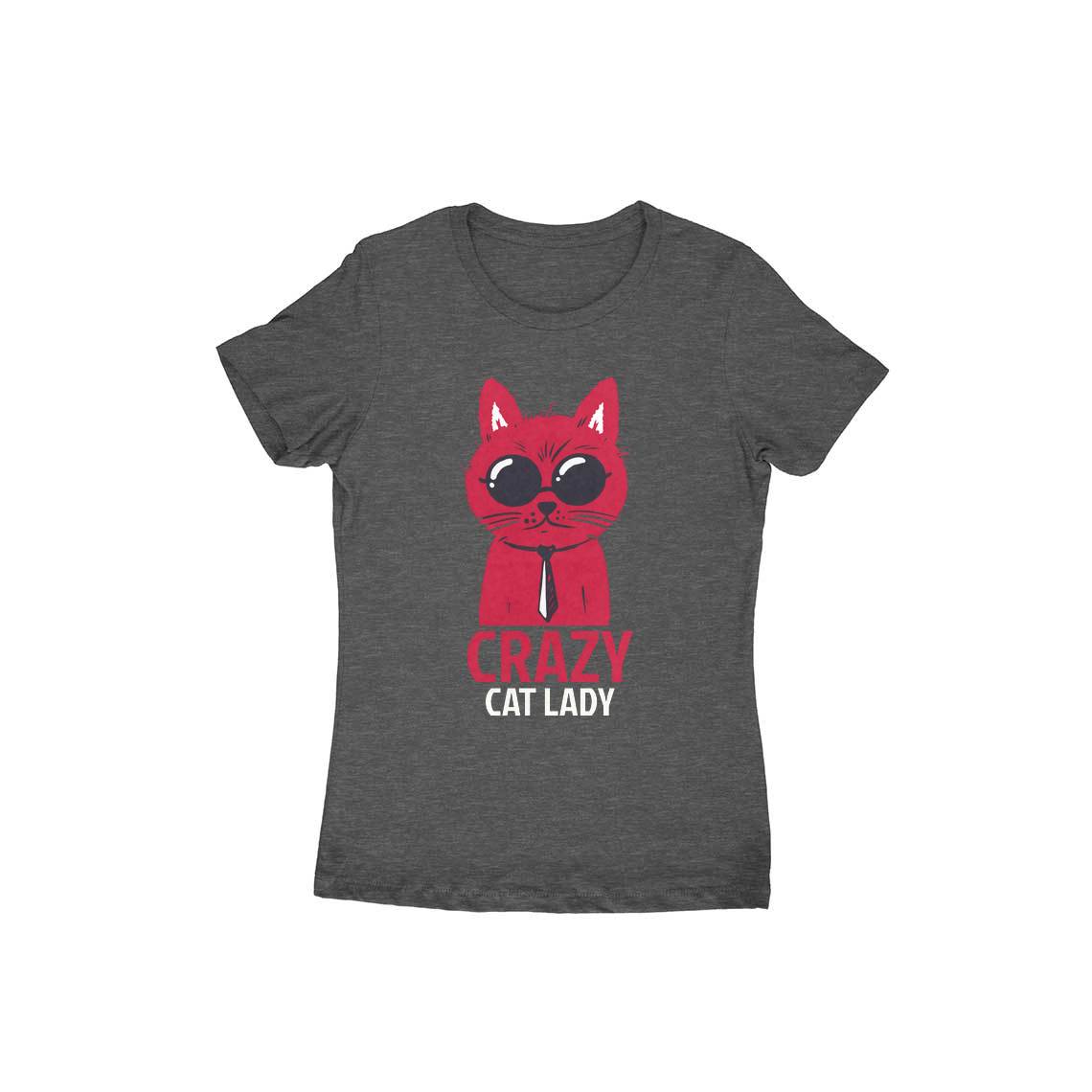 TNH - Women's Round Neck Tshirt - Crazy Cat Lady
