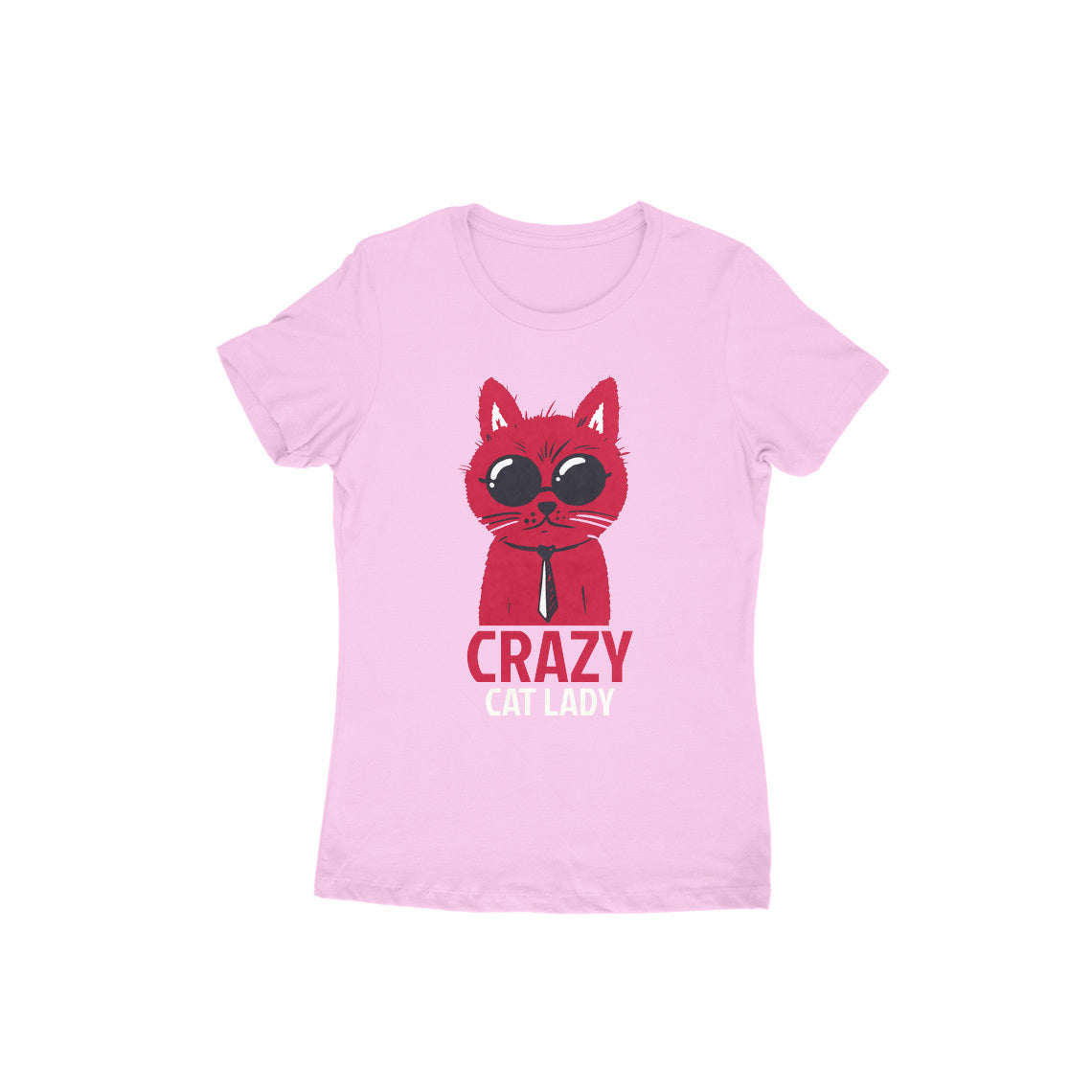 TNH - Women's Round Neck Tshirt - Crazy Cat Lady