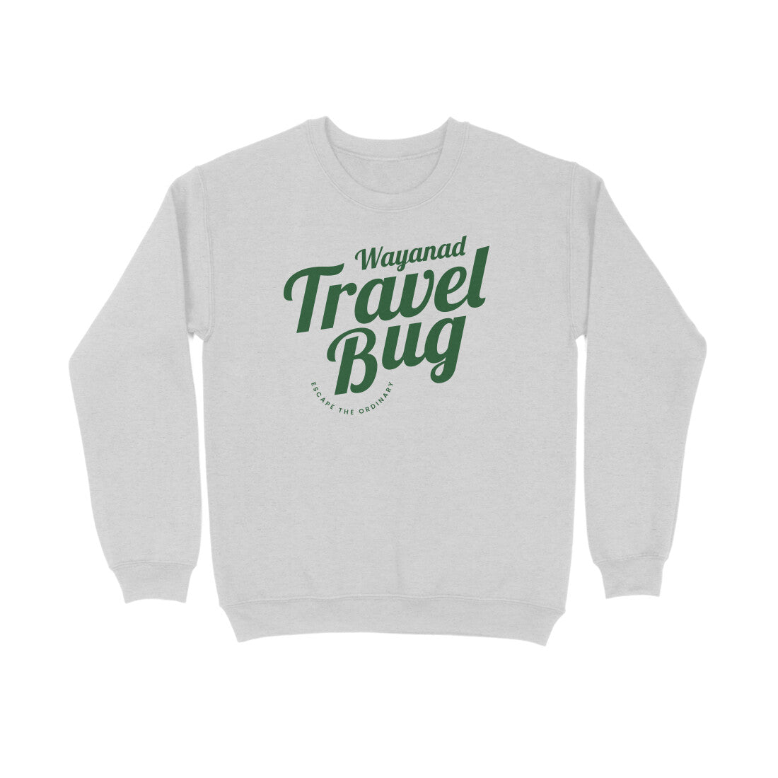 Travel Bug Sweat Shirt - Green Logo (Front Only)