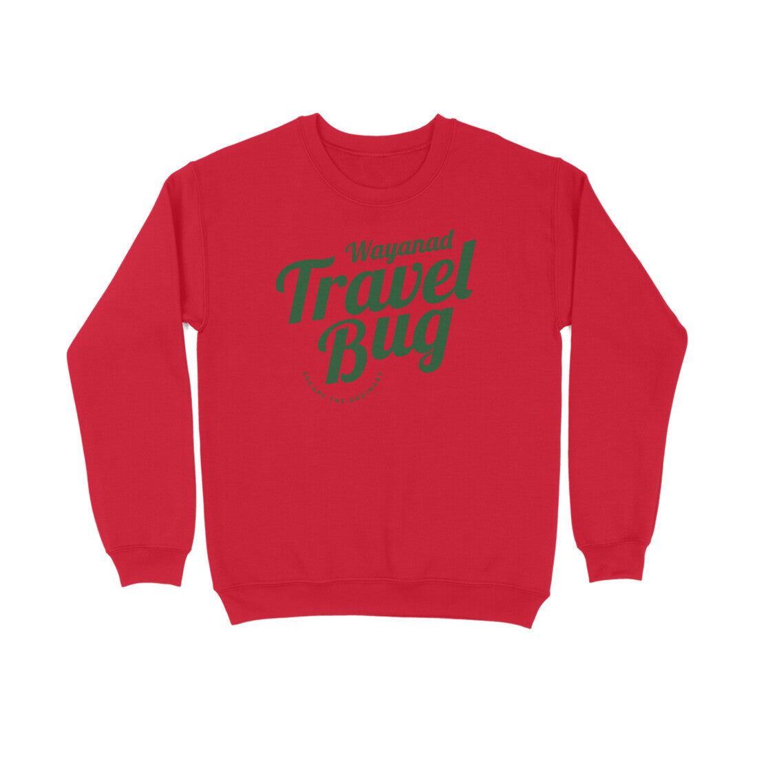 Travel Bug Sweat Shirt - Green Logo (Front Only)