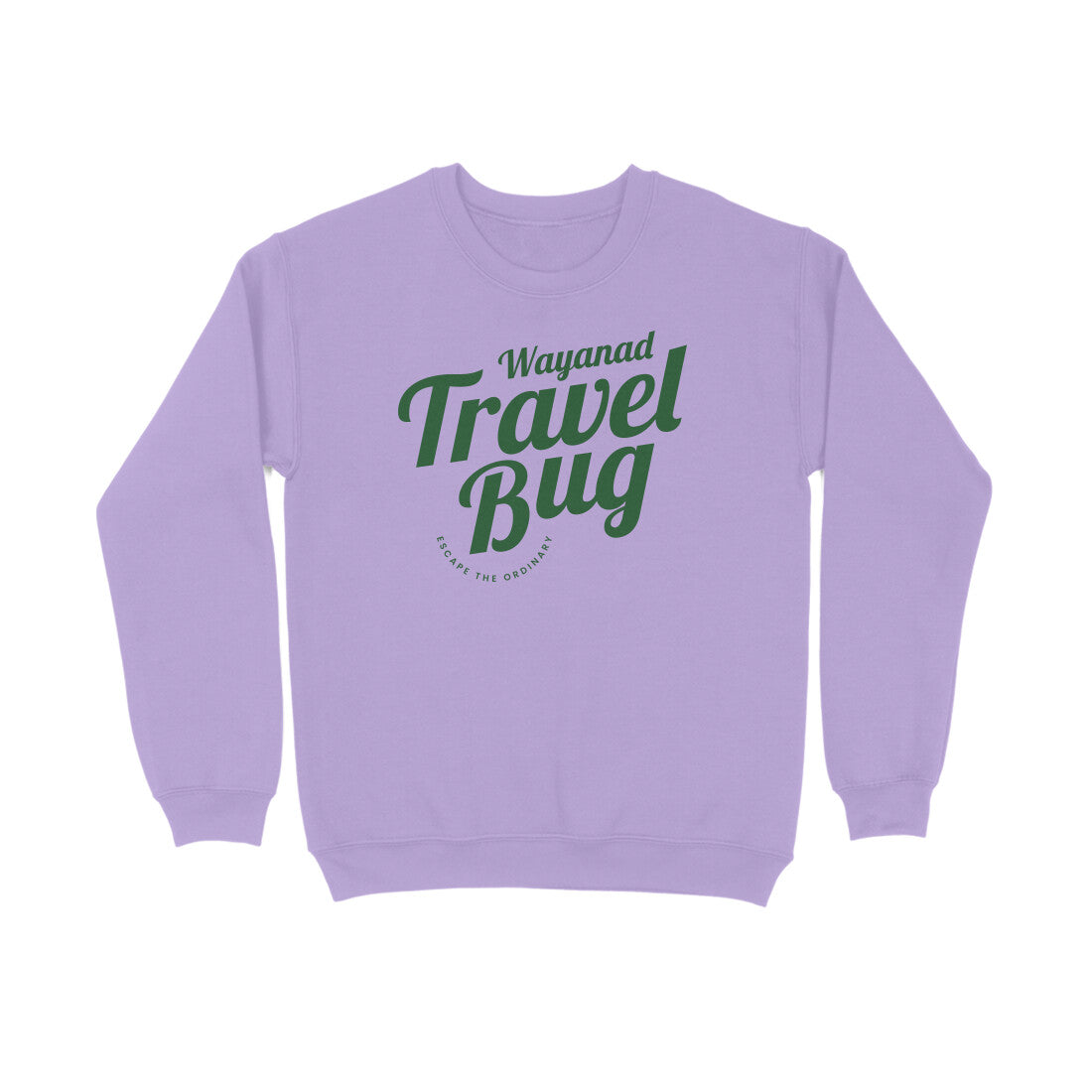 Travel Bug Sweat Shirt - Green Logo (Front Only)